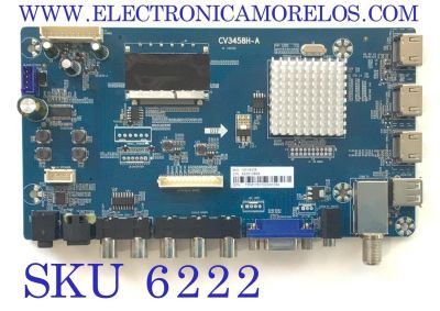 MAIN PARA TV ATYME / NUMERO DE PARTE AE0010859 / CV3458H-A / 10016326 / 72H01761702DA105 / PANEL HV430QUB-N4D / MODELO 430AM7UD